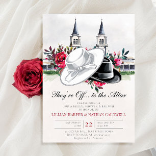 Invitation Kentucky Derby Mariage Fête des mariées Roses Mode