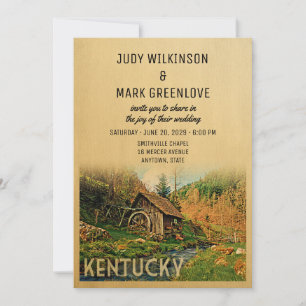 Invitation Kentucky Rustic Cabine Mill