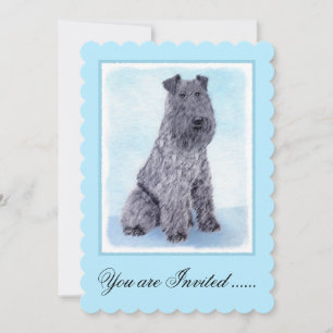 Invitation Kerry Blue Terrier peinture mignonne Chien d'origi