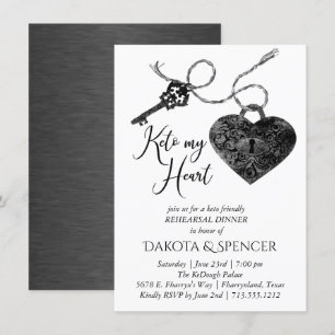 Invitation Keto My Heart   Dîner de répétition de verrouillag