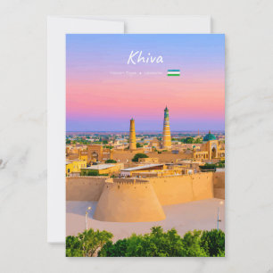 Invitation Khiva, Ouzbékistan - Skyline d'une forteresse anci