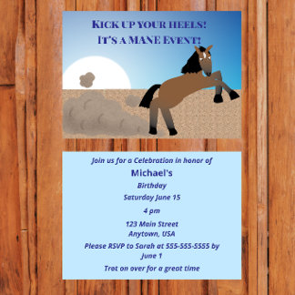 Invitation Kick up your heels, it's a mane event