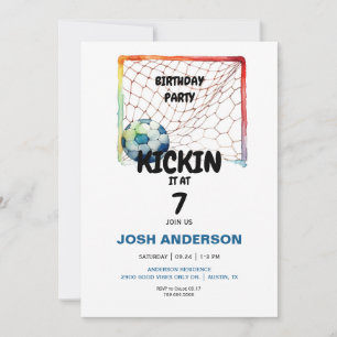 Invitation Kickin it Soccer Anniversaire