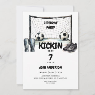 Invitation Kickin it Soccer Anniversaire
