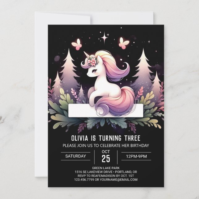 Invitation Kids Horse Birthday (Devant)