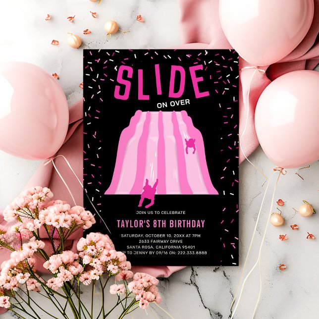 Invitation Kids Indoor Playground Pink Birthday Party (Créateur téléchargé)