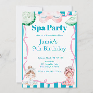 Invitation Kids Spa Party Birthday