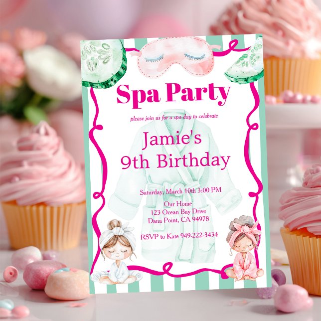Invitation Kids Spa Party Birthday (Créateur téléchargé)
