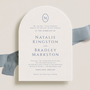Invitation Kingston Elegant Monogram Typographie Mariage