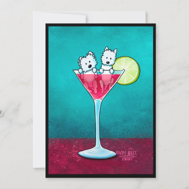 Invitation KiniArt Cosmopawlitan Westies (Devant)