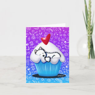 Invitation KiniArt Westie Cupcake