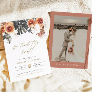 Invitation KINSLEY Boho Terracotta Nous Avons Lié L'Elopement