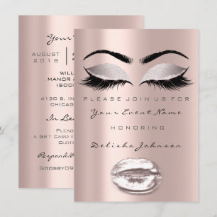 Invitation Kiss Lips Sweet 16th Birthday Party Maquillage nup