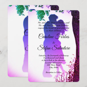 Invitation Kiss Of Couple In Love Valentine's Wedding Day Inv