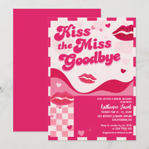 Invitation Kiss the Miss Goodbye enterrement de vie de jeune