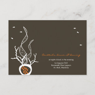 Invitation Kisser Poissons Corals Plage Whimsical mignon Mari