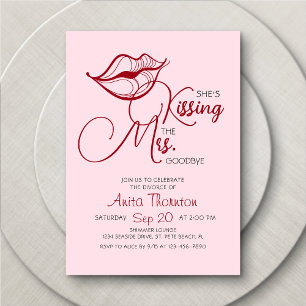 Invitation Kissing Goodbye Divorce Party