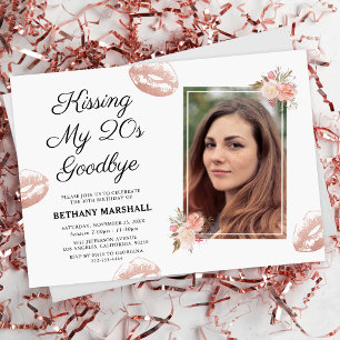 Invitation Kissing My 20s Goodbye 30th Birthday Party