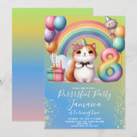 Kit de fête arc-en-ciel pour chaton pour 8 ans