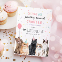 Kitten Party appelant tous les animaux de paille A