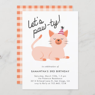 Invitation Kitty Chat fête d'anniversaire