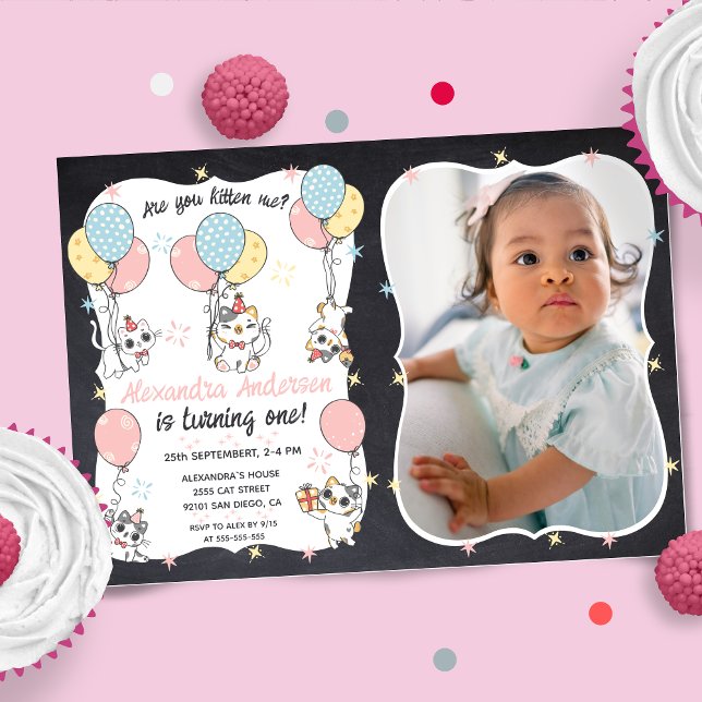 Invitation Kitty Cuteness Overload : C'est le premier Purr-ty (Créateur téléchargé)