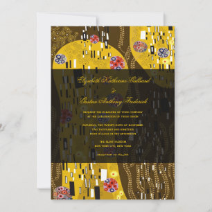 Invitation Klimt Inspiré Art Nouveau Chic Le Mariage Kiss