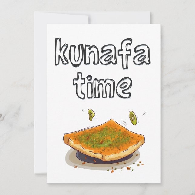 Invitation Knafeh Kunafa Kunafah Heure-- Kunafah Kunafafeh (Devant)