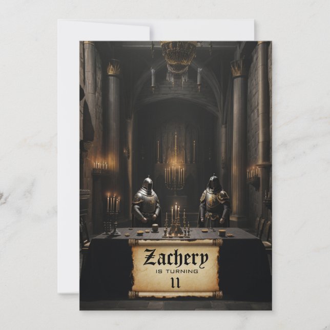 Invitation *~* Knights Armor AP88 Château Moyen Anniversaire (Devant)