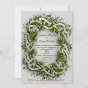 Invitation Knot d'amour celtique traditionnel et Clover chanc
