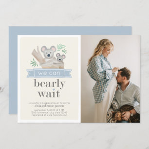 Invitation Koala Bear On Peut Attendre Le Baby shower Des Cou