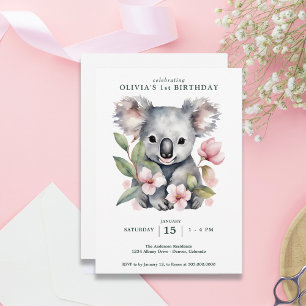 Invitation Koala Bear Premier anniversaire