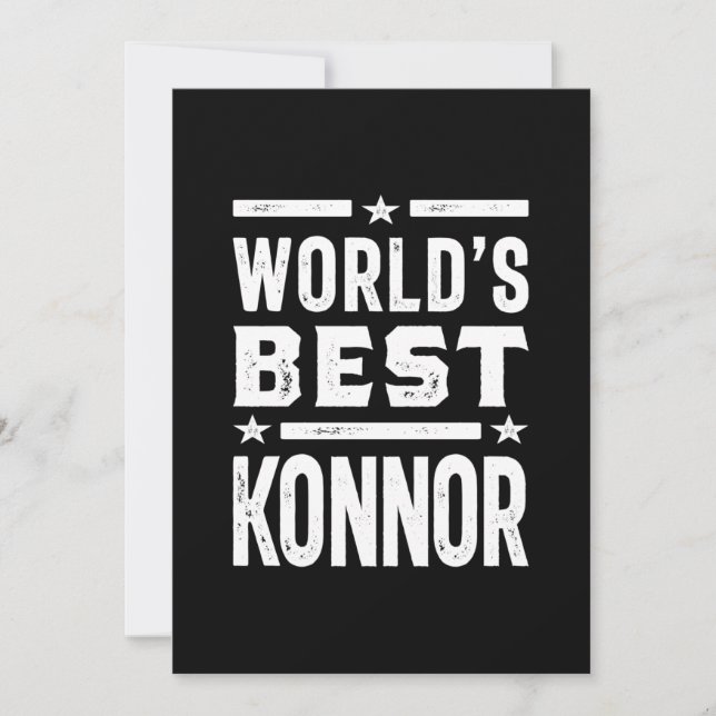 Invitation Konnor Nom Personnalisé Anniversaire (Devant)