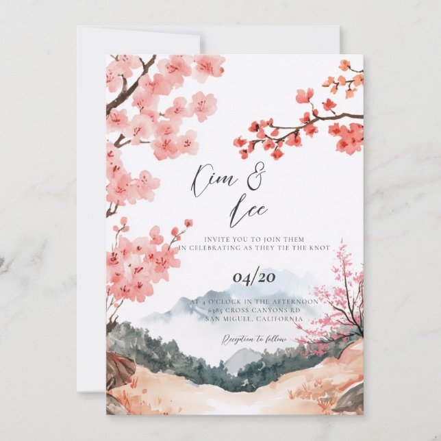 Invitation Korean Traditional Wedding (Devant)