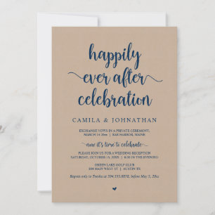 Invitation Kraft Elopement, Heureusement Jamais Après La Célé