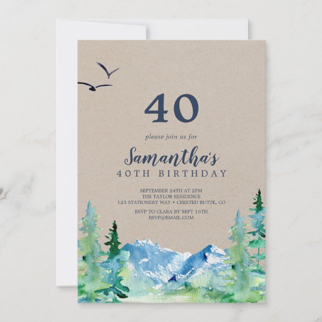 Invitation Kraft Rocky Mountain 40e anniversaire (Devant)