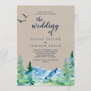 Invitation Kraft Rocky Mountain Destination Le Mariage De