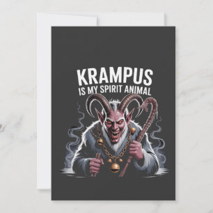 Invitation Krampus est mon animal spirituel de Noël drôle