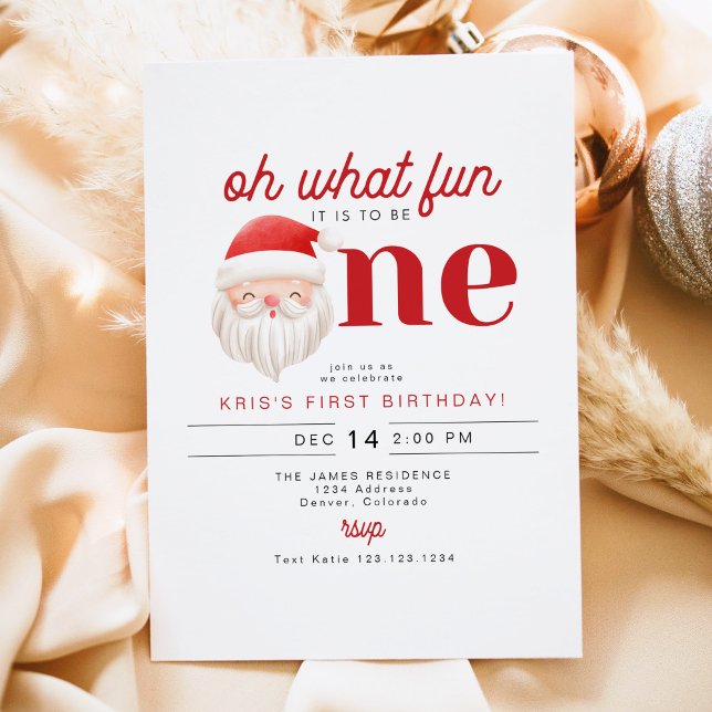 Invitation KRIS Oh Quel Amusement d'être un 1er anniversaire (Créateur téléchargé)