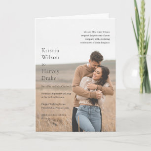 Invitation Kristin Photo Mariage moderne