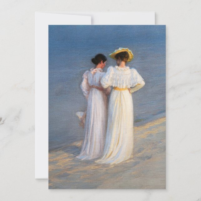 Invitation Kroyer - Soirée d'été sur Skagen Beach Closeup (Devant)