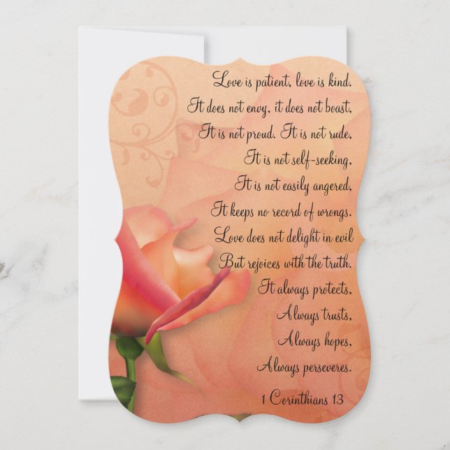 Invitation KRW 1 Corinthians 13 L'amour est l'invitation du p (Devant)