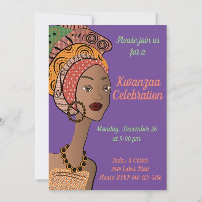 Invitation Kwanzaa (Devant)