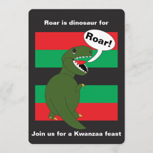 Invitation Kwanzaa Tyrannosaurus Rex Personnalisé