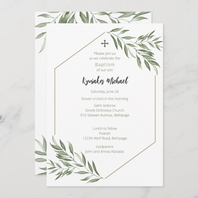 Invitation Kyriakos (Devant / Derrière)