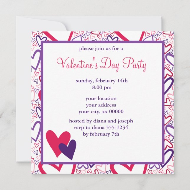 Invitation L O V E Valentine's Day Celebration (Devant)