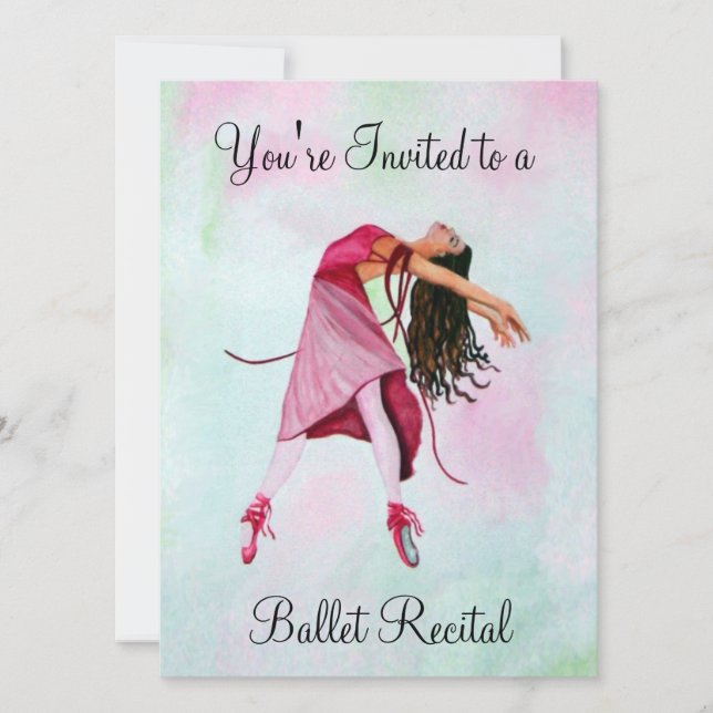 Invitation La Ballerina rose (Devant)