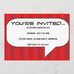 Invitation La bande dessinée exigent l'invitation