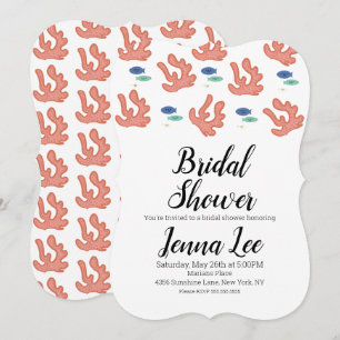 Invitation La barrière de corail moderne et le poisson