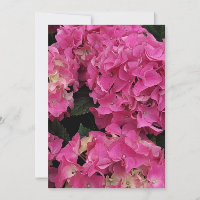 Invitation La beauté de l'hydrangée rose (Devant)